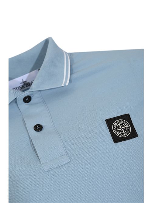 Polo 2200010 in cotone pique Black STONE ISLAND | 2200010S0018V004A